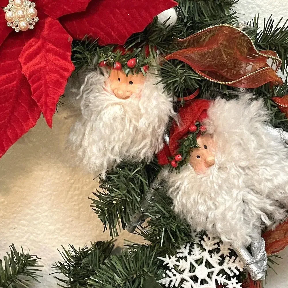 Vintage Santa Claus Christmas Wreath 21